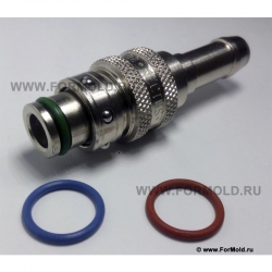 Ниппель, 2-10108-10008 (Rectus 608KFTF08MVN). Parker. БРС для воды, БРС для охлаждения, Быстроразъемные соединения для воды